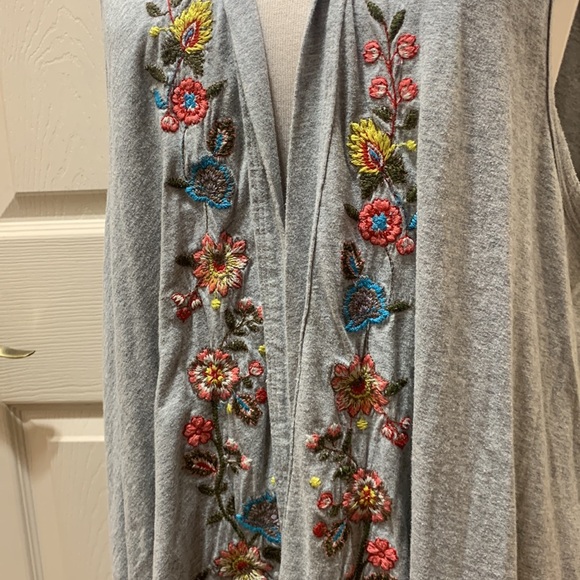 Johnny Was JW Los Angeles Joy Love Light hooded high low cardigan size 1X - Picture 7 of 10